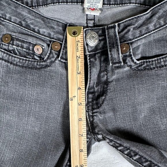 VTG True Religion Jeans Women Size 27 Gray Stella Big T Low Rise Made in USA - Picture 5 of 13